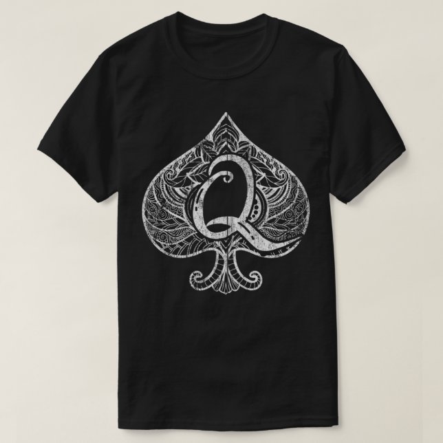 T-shirt Zip Queen of Spades (Design devant)