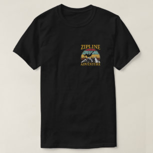 T-shirt Zipline Retro vintage Aventure Matching Zipline