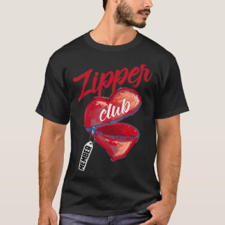T-shirt Zipper Club Member Shirt  Cool Congenital Heart De