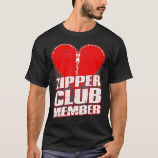 T-shirt Zipper Club Open Heart Surgery Gifts Recovery Men 