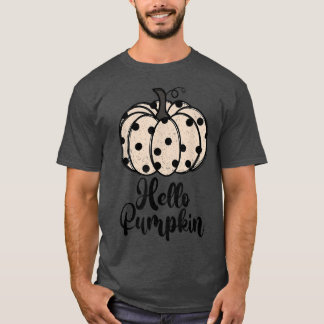T-shirt Zj4W Bonjour Citrouille Blanc Citrouille Automne a