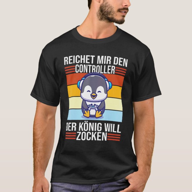 T-shirt Zocken Reichet Mir Den Contrôleur König Ps5 Consol (Devant)