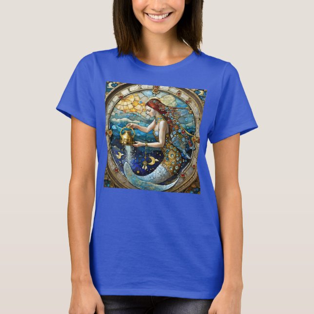T-shirt Zodiac - Aquarius La Sirène Du Porteur D'Eau (Devant)