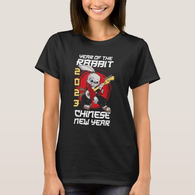 T-shirt Zodiac Chinois Bonne Année 2023 Année Du Rab (Devant)
