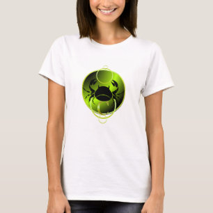 T-shirt Zodiac Design Metallic Green Cancer