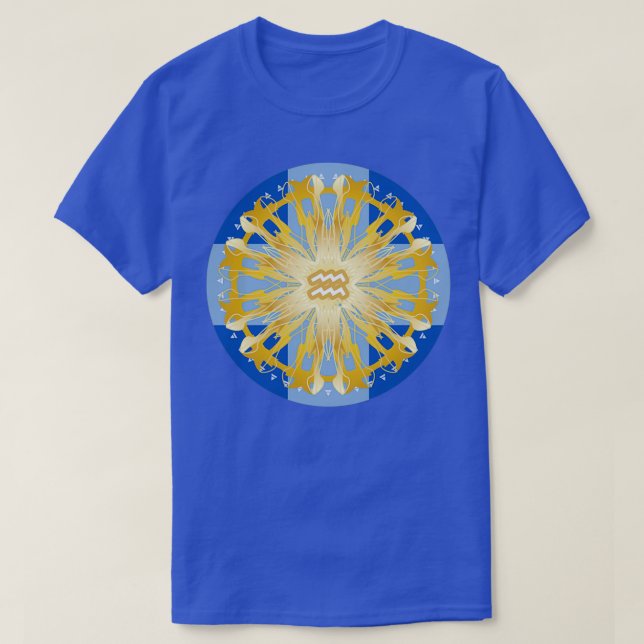 T-shirt Zodiac Mandala AQUARIUS (Design devant)