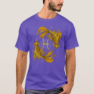 T-shirt Zodiac Poissons Deux Poissons Cadeau Anniversaire