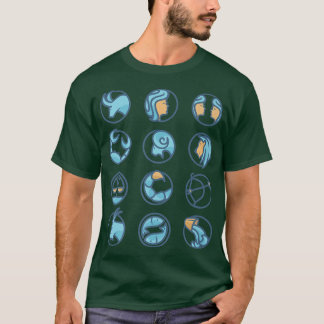 T-shirt Zodiac Roue Femme Zodiac Horoscope Astrologie Prem