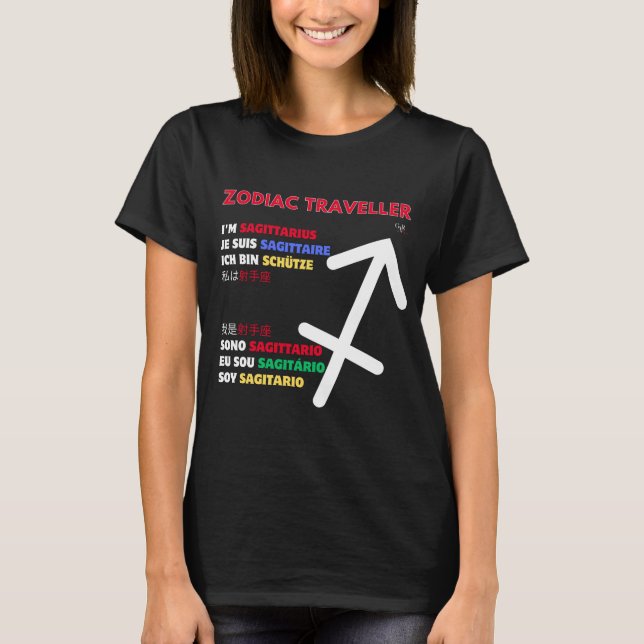 T-shirt Zodiac sign - Sagittarius (Devant)