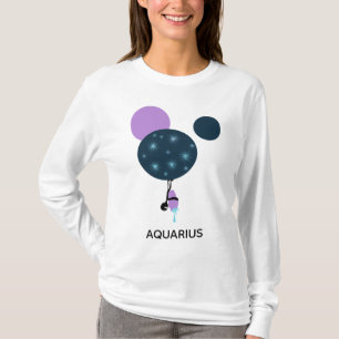 T-shirt Zodiaque de maternité mignon du Verseau des femmes