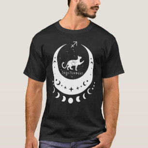 T-shirt Zodiaque Sagittaire Horoscope Astrologie Chat Cres