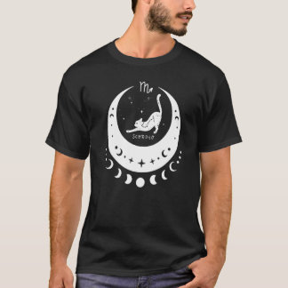 T-shirt Zodiaque Scorpion Horoscope Signe Astrologie Chat 