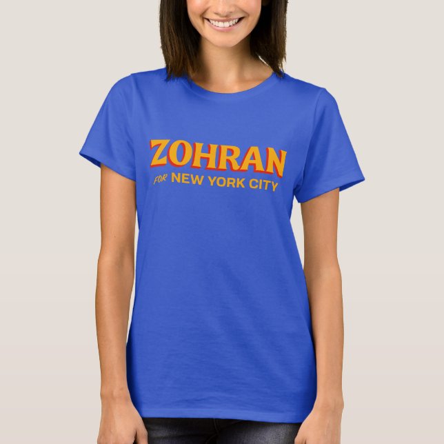 T-shirt Zohran for New York City (Devant)