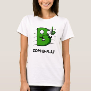 T-shirt Zom-B-Flat Drôle Halloween Zombie Musique Pun