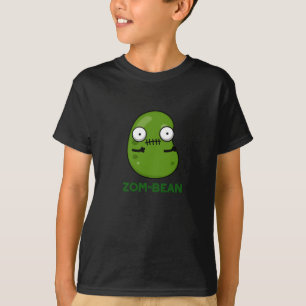 T-shirt Zom-bean Drôle Halloween Zombie Bean Pun Dark BG
