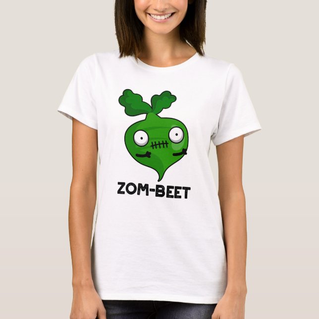 T-shirt Zom-beet drôle Halloween Zombie Beet Pun (Devant)