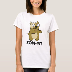 T-shirt Zom-pit Funny Halloween Zombie Pit Bull Pun