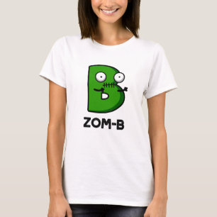 T-shirt Zomb-b Drôle Halloween Zombie Alphabet B Pun