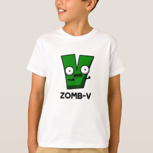 T-shirt Zomb-V Drôle Halloween Zombie Alphabet V Pun