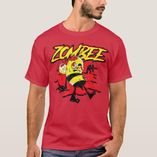T-shirt Zombee Zombie Bee Halloween pour Beekeper Jaune B