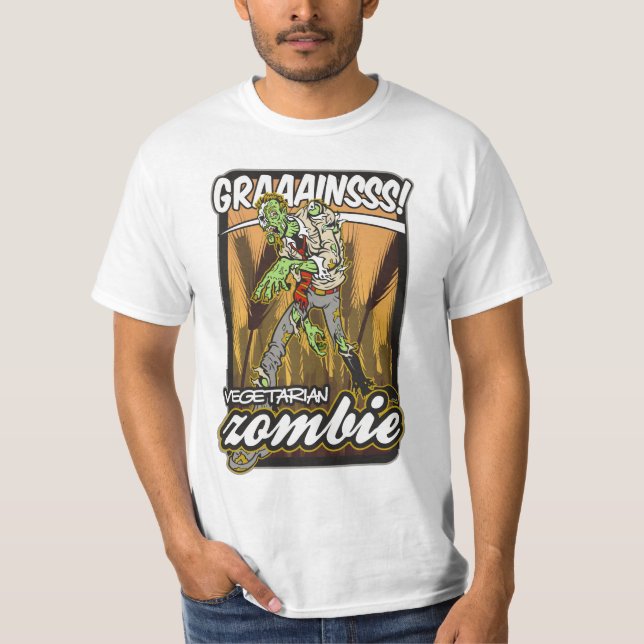 T-shirt Zombi végétarien (Devant)
