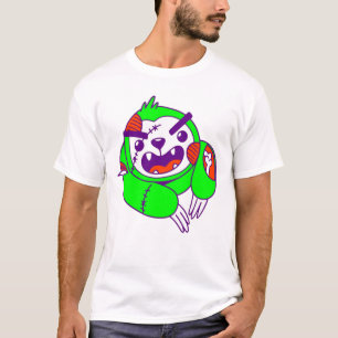 T-shirt zombie animal d'halloween paresseux déplaisant
