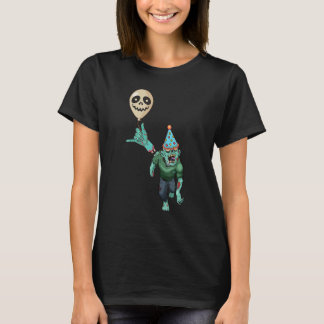 T-shirt Zombie Anniversaire Fête Fantôme Ballons Horreur H