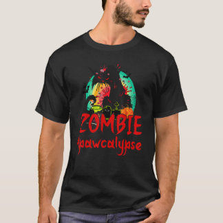 T-shirt Zombie Apawcalypse Cat  Halloween