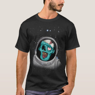 T-shirt Zombie Apocalypse Astronaut Espace Halloween Zombi