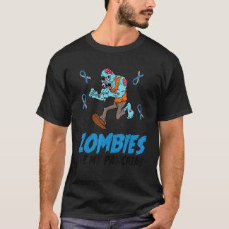 T-shirt Zombie Ate My Pancreas T1D Awareness Ribbon Hallow