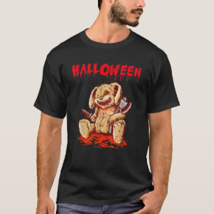 T-shirt Zombie Bloody Halloween Déplaisant Rabbit Poupée C