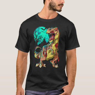 T-shirt Zombie Dinosaur T Rex Halloween Enfants Monster Cr