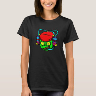 T-shirt Zombie Drinking Brains Lazy Halloween Costume  Mon