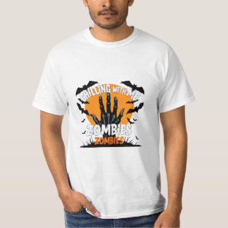 T-shirt Zombie effrayant - Chilling Avec Moi Dépla