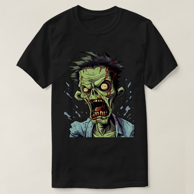 T-shirt Zombie Éffrayant Halloween Horreur Goth Zombies 2 (Design devant)