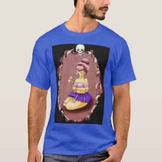 T-shirt zombie épingler la fille assise