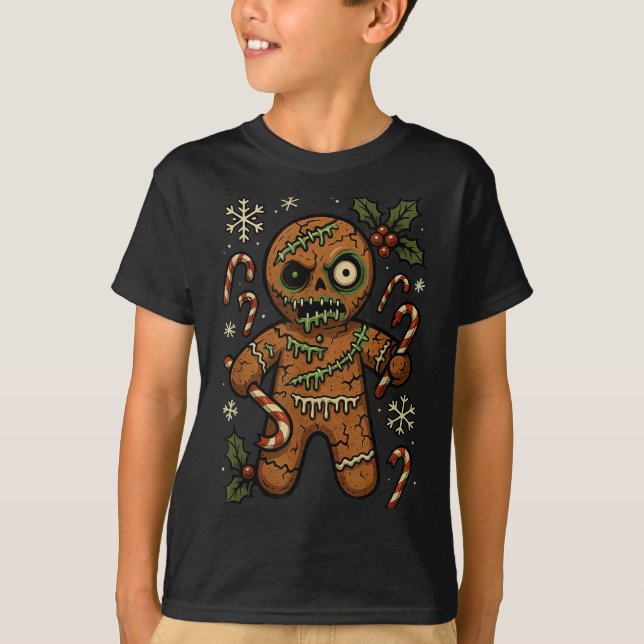 T-shirt Zombie Gingerbread Man Christmas Zombie  (Devant)