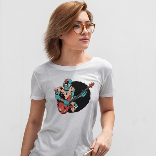 T-shirt Zombie Lecteur de basse musicien (Créateur téléchargé)