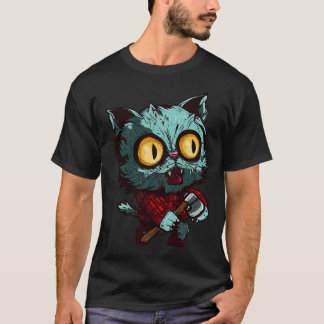 T-shirt Zombie Lumberjack Cat