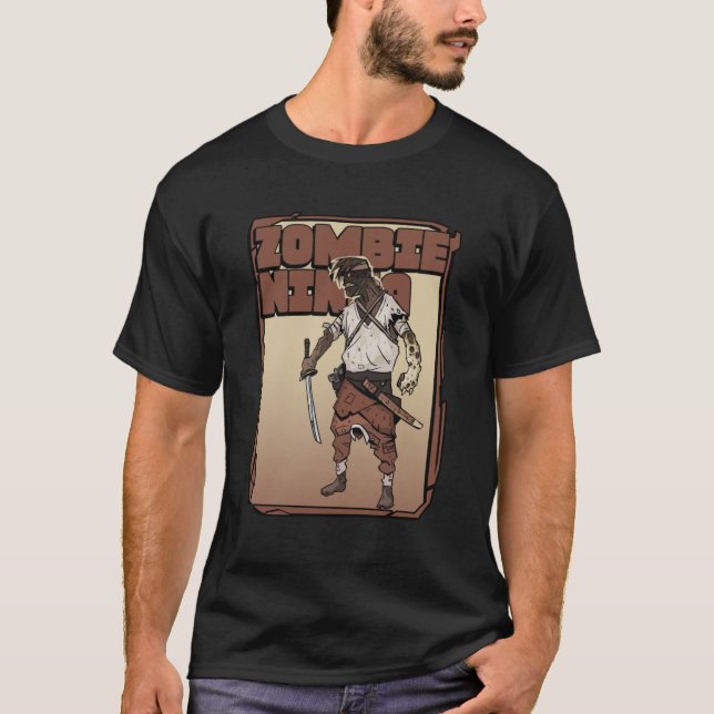 T-shirt Zombie Ninja caractère original (Devant)