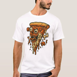 T-shirt Zombie Pizza Slice - Déplaisant Funny Horror Alime