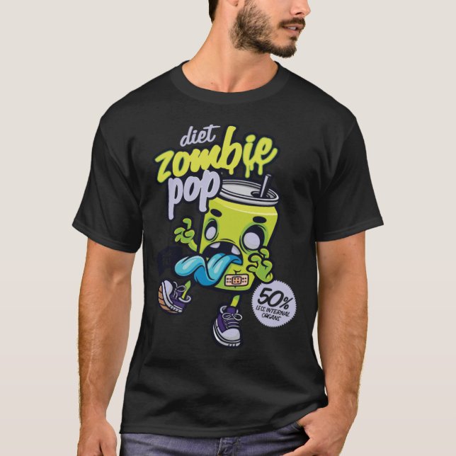 T-shirt Zombie Pop Sugar Free Funny Saying Humor Quotes (Devant)