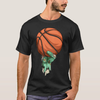 T-shirt Zombie Rock Hand Holding Basketball Halloween frie