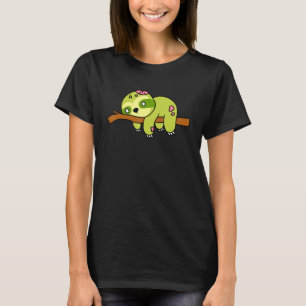 T-shirt Zombie Sloth Halloween animal mange monstre graphi