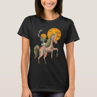 T-shirt Zombie Unicorn Chasse Squelette Halloween Chasseur