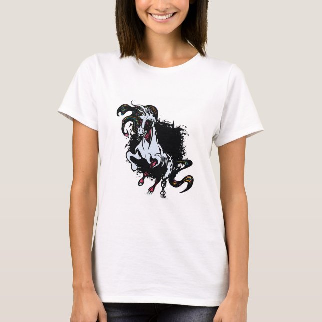 T-shirt Zombie Unicorn Standing (Devant)