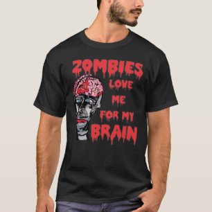 T-shirt Zombies Aimer Cerveau Chemises noires