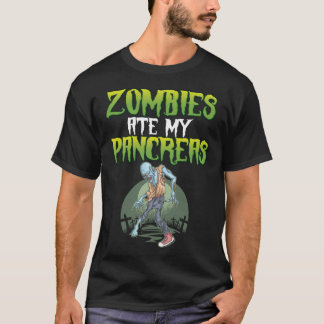 T-shirt Zombies Ate My Pancreas Diabetes Awareness Hallowe