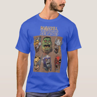 T-shirt Zombies group shot face bo up retro girl friend fr