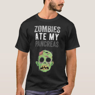 T-shirt Zombies Mangez Mes ancêtres Fun Diabète Fille Fill